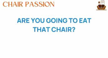 Are You Going to Eat That Chair? Exploring Edible Furniture Trends