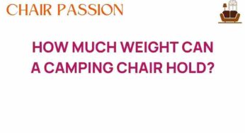 The Weight Limit of Camping Chairs: What to Expect and Consider