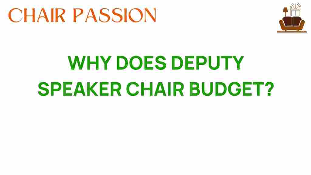 why-deputy-speaker-chair-budget